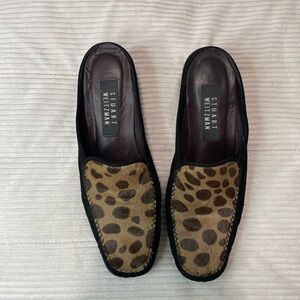 Stuart Weitzman Leopard Print Women’s Mules. Size 8